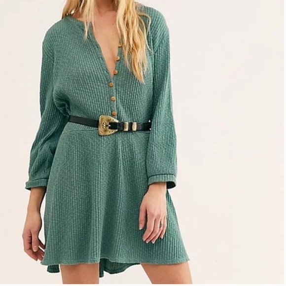 Free People Dresses & Skirts - Free People Beach Blossom Rib Knit Dress Size S